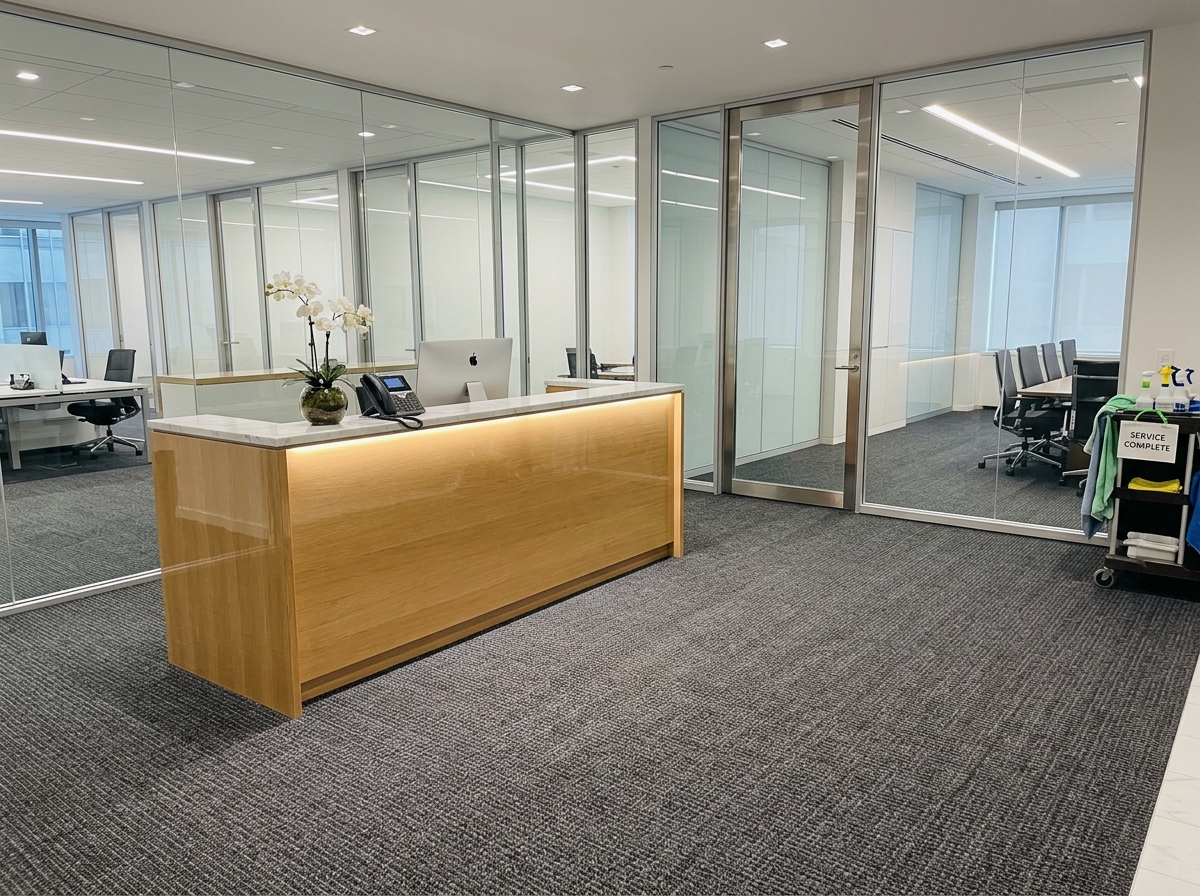 Commercial office and common area janitorial cleaning
